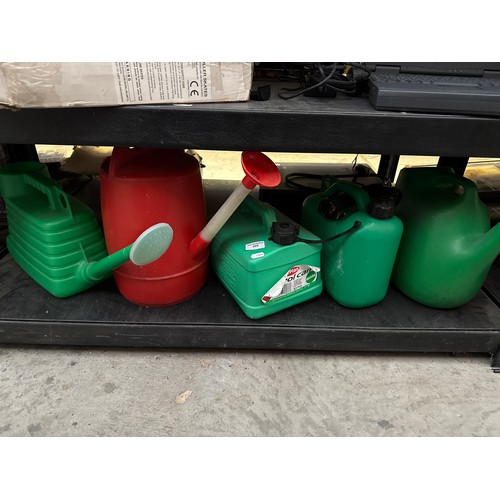 209 - Lot inc watering and petrol cans