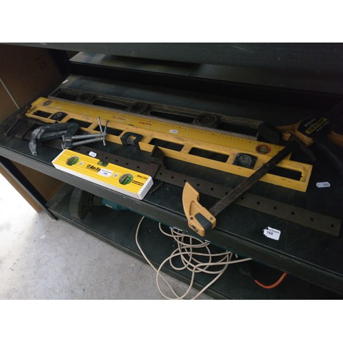 189 - Lot inc clamps and spirit levels