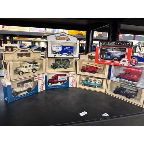 222 - Ten packaged diecast models