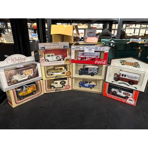 223 - Ten packaged diecast models
