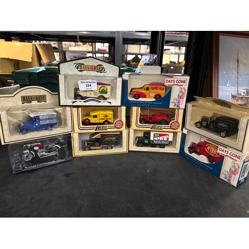 224 - Ten packaged diecast models