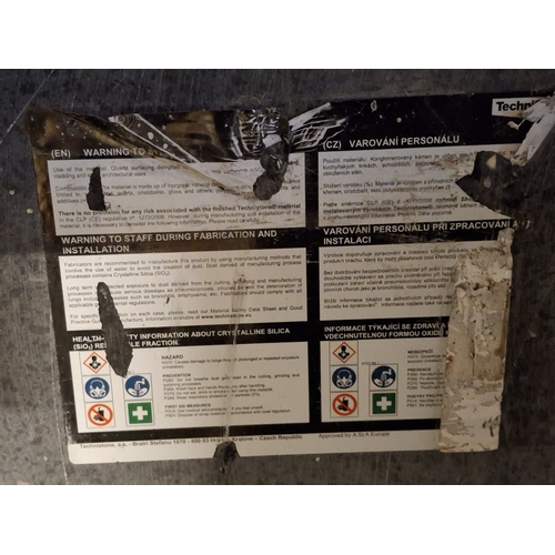 80 - Four large pieces of Italian marble including at least two bar tops, all with polished tops (4)