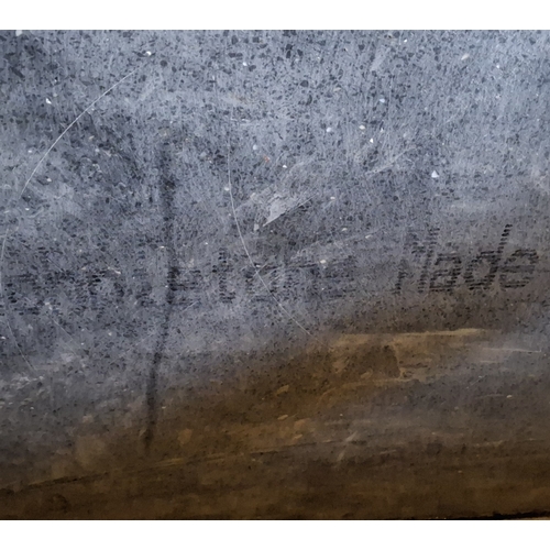 80 - Four large pieces of Italian marble including at least two bar tops, all with polished tops (4)