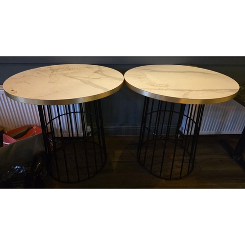 48 - Two circular topped 