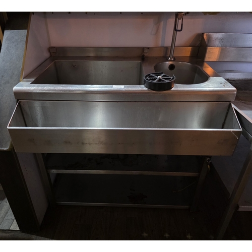 28 - Stainless steel commercial sink with tap