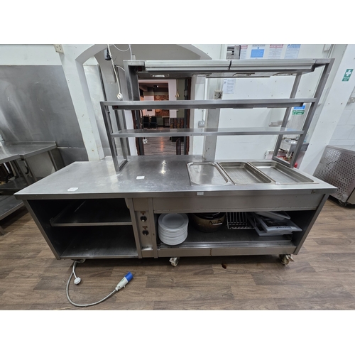 17 - Duel heated, commercial 3-tier food and plater warmer by Custom