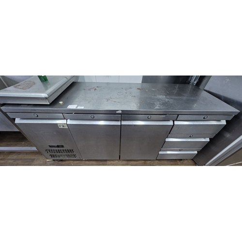 11 - Commercial double-door fridge and drawers by Williams