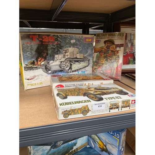 Four military model kits
