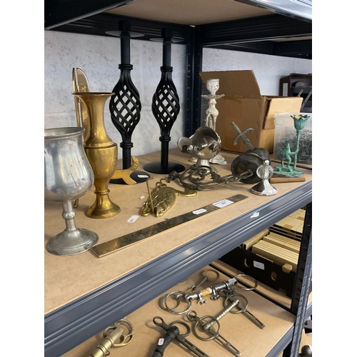 Collection of metal ware items