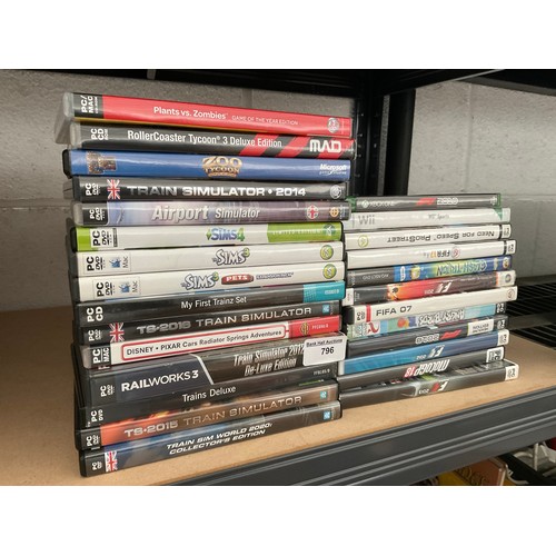Collection of computer games, mostly PC