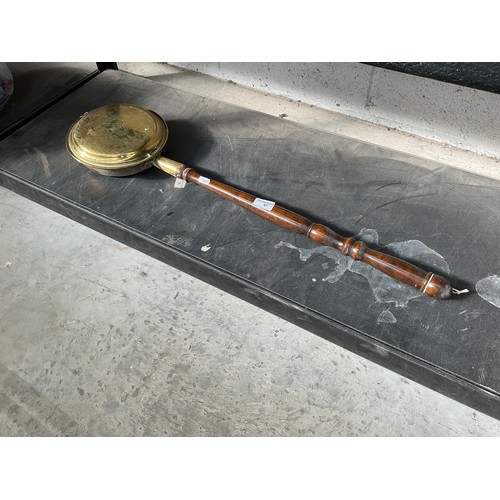61 - Antique brass bed pan