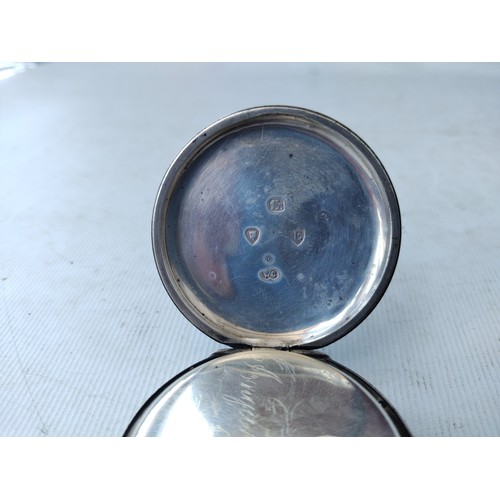 39 - Vintage silver hallmarked fusee pocket watch with floral engravings