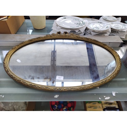 Ornate oval mirror