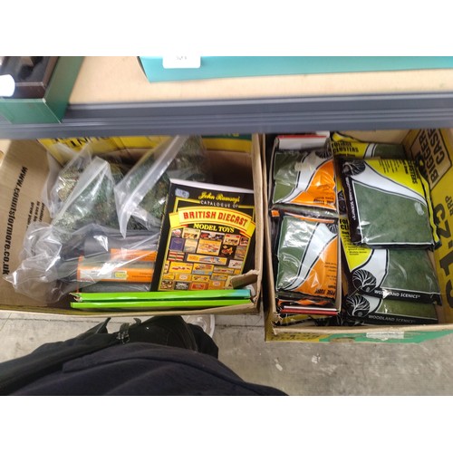 Two boxes of model rail craft items