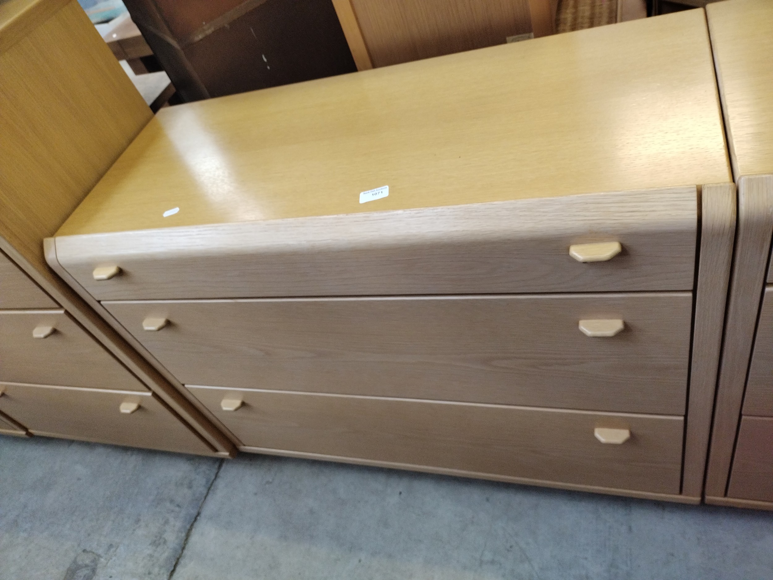 A HULSTA - modern light oak 3 drawer chest