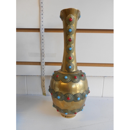 116 - Indian Vase with Gem stones