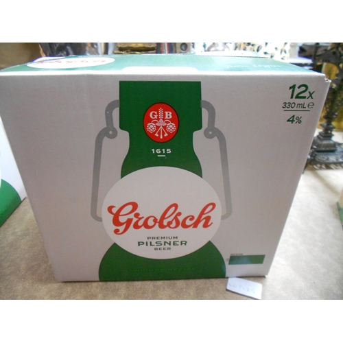 125 - Box of 12 Bottles of Grolch, In Date. Collection Only