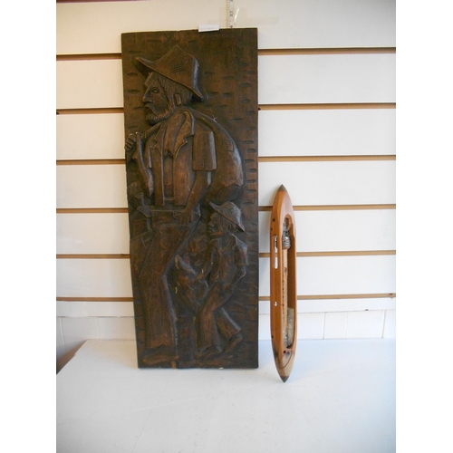 284 - Carved Wooden Plaque & A Shuttle