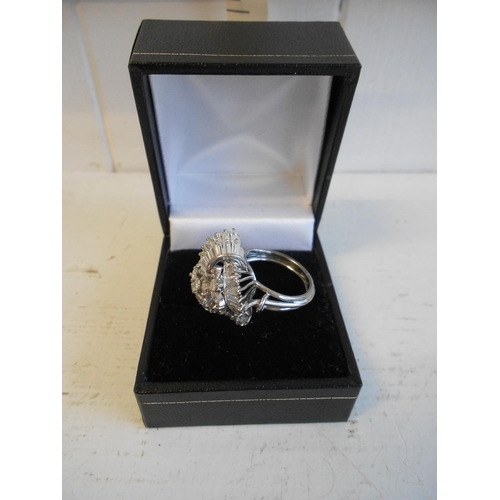 8 - Minimum 3ct Diamond Platinum Set Ring. Size K