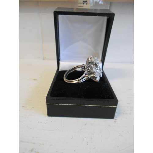 8 - Minimum 3ct Diamond Platinum Set Ring. Size K