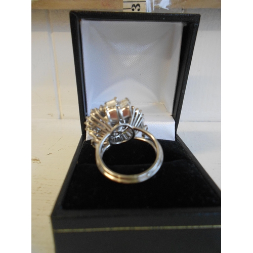 8 - Minimum 3ct Diamond Platinum Set Ring. Size K