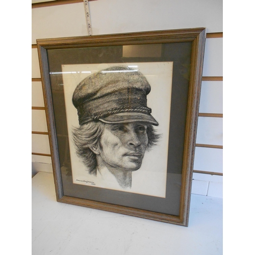 39 - Signed Barron Benjamin Pencil Drawing