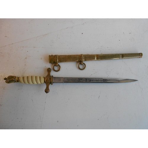 175 - An Original German Nazi Craggs Marine Dagger