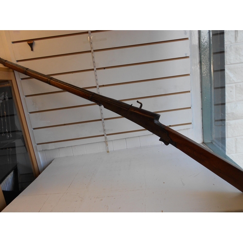 90 - 18th Century Military Issue Black Powder Rifle with Numbers on Stock, 3156