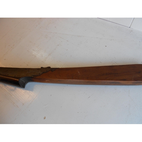 90 - 18th Century Military Issue Black Powder Rifle with Numbers on Stock, 3156