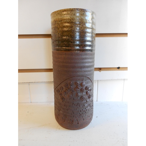 84 - Signed Stone Ware Vase,28 cm Hight