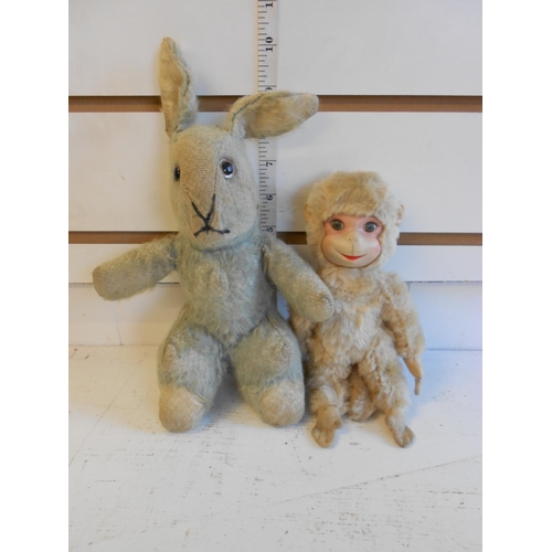 60 - 2 Vintage Teddies, Possibly Steiff