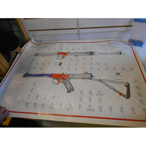 114 - Sterling Sub Machine Gun Service Chart, Mark 4