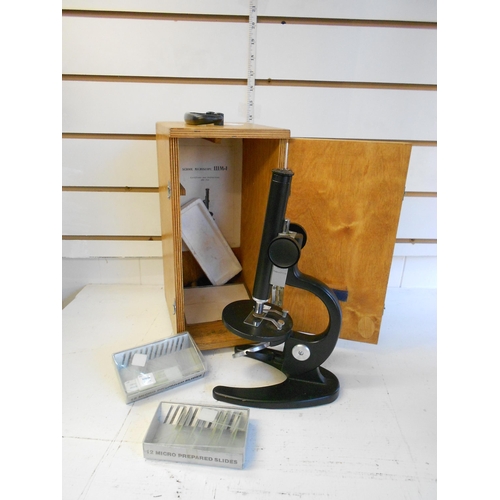 19 - Russian Boxed Microscope with Accessories