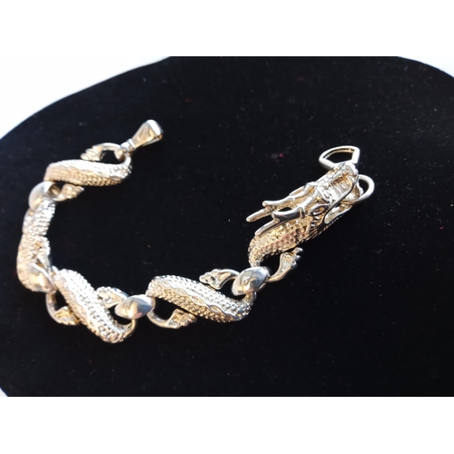 158 - Silver Dragon Bracelet