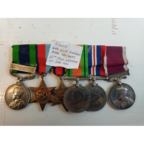 298 - W P Criggs RA 12th Field Battery Medal set