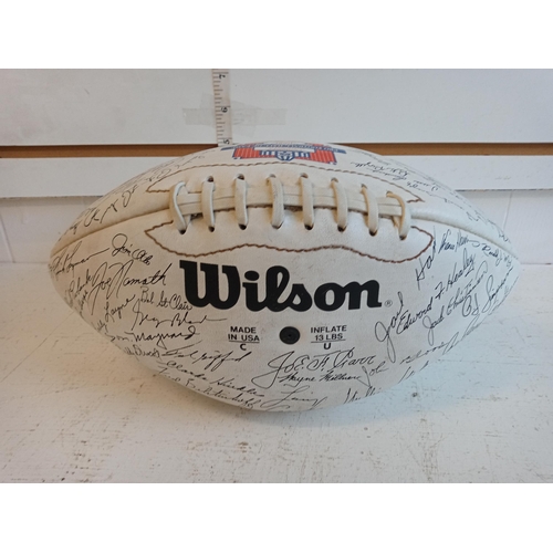 320 - Enshrienee Autographs Pro Football Hall of Fame 1990 Edition. Wilson Ball