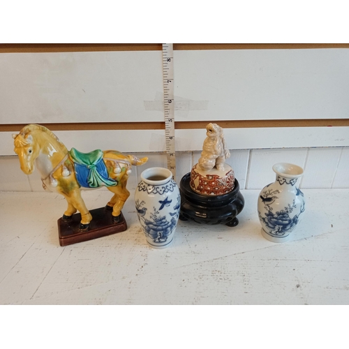 332 - Selection of Chinese Ceramics Inc Tang Horse Vase & Other