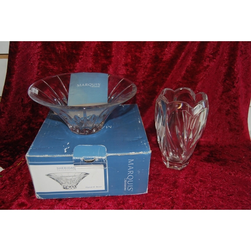 71 - Waterford Crystal Bowl & Vase