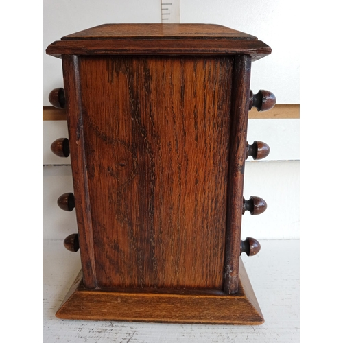 16 - Lovely Victorian Oak Case Desk Calendar