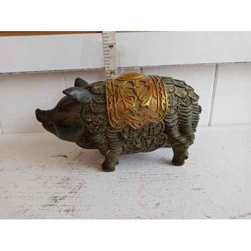 209 - Bronze Lucky Money Pig