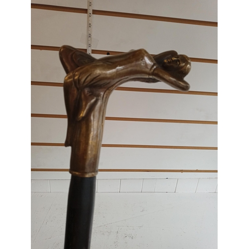 256 - Bronze Handle Erotic Walking Cane