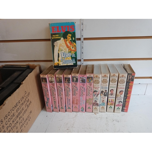 289 - Box of Elvis VHS Videos