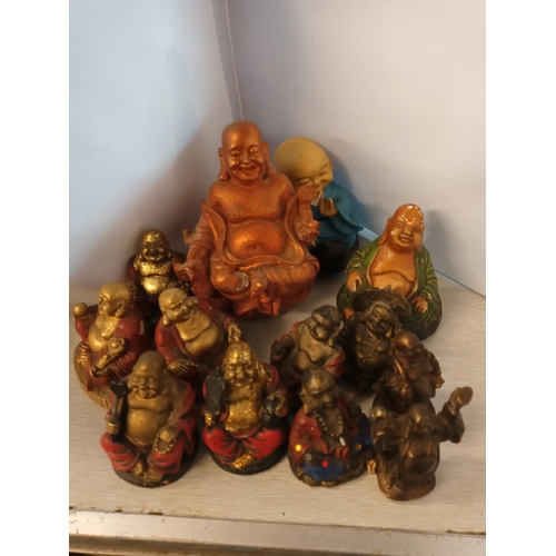 347 - 13 Assorted Buddhas