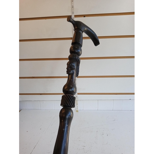 37 - Hard Wood Tribal Walking Cane