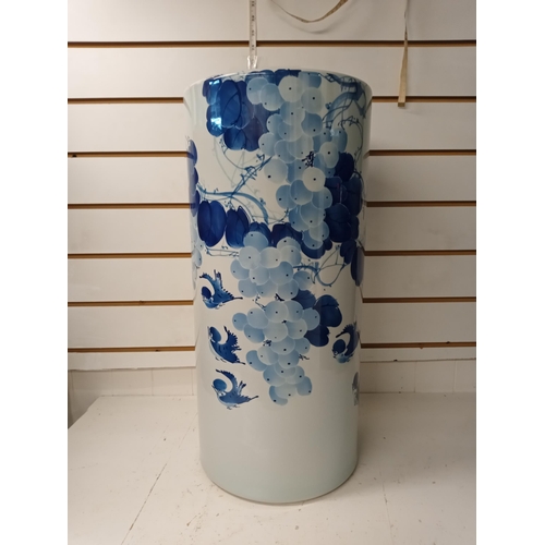 375 - Large Blue & white Umbrella/Stick Stand, Collection Only