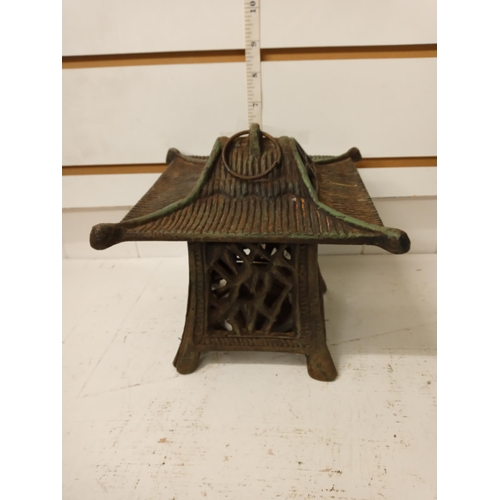 382 - Cast Iron Chinese Tea Light Holder