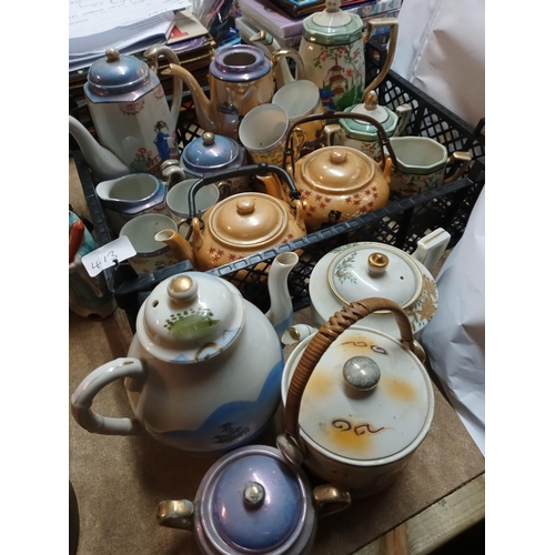 413 - Large Selection of Chinese Tea & Coffee Pots