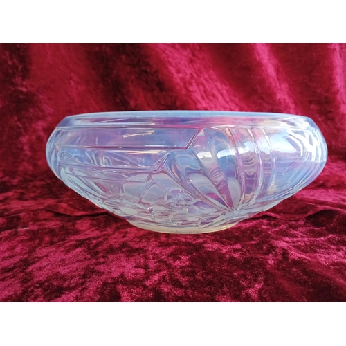 6 - Lovely Vaseline Glass Dish, Signed