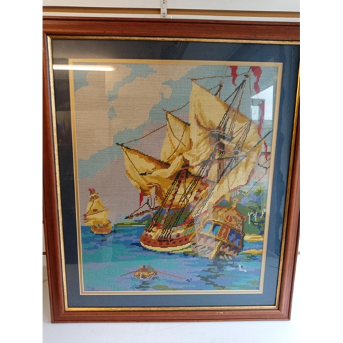 309 - Framed Gallion Tapestry