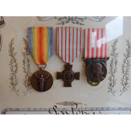 1 - WW1 Medals, Grande Guerre ,Framed